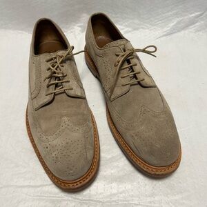 Clarks mens dress shoes, Goodyear welt, Sand Suede, wingtip Oxford Shoes